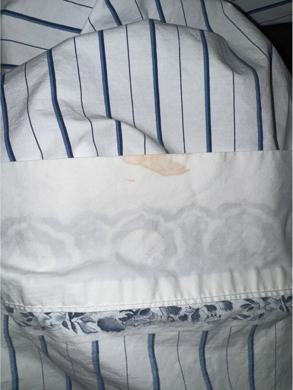 Ralph Lauren Jonquil Blue Porcelain Blue White Stripe Twin Sheet Sets